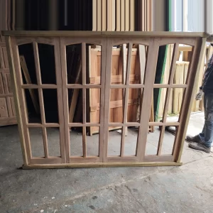 Ventana de algarrobo 4 hojas sin celosias